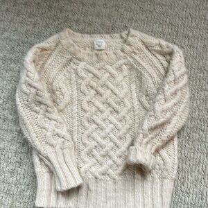 Crew cuts 2T lamb wool cable knit sweater